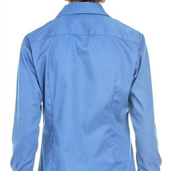 NWT ULTRACLUB WHISPER ELITE TWILL BUTTON DOWN FRENCH CUFFS WATERFALL BLUE MED. - Picture 7 of 9